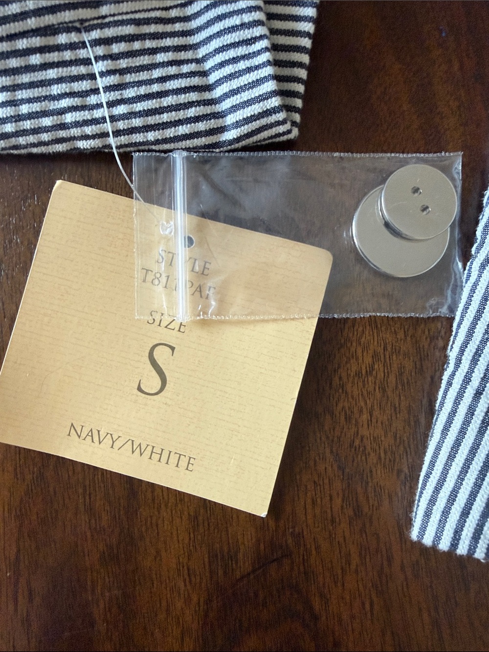 NWT Sandro Women's Navy and White Striped Blazer Size Small - Picture 6 of 8